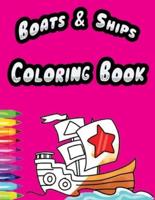 Ships and Boats Coloring Book