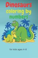 Dinosaurs Coloring by Numbers for Kids Ages 4-8