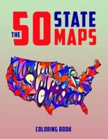 The 50 USA State Maps Coloring Book