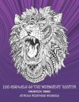 100 Animals Is the Deadliest Hunter - Coloring Book - Stress Relieving Designs