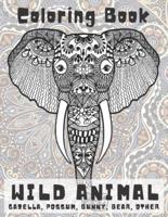 Wild Animal - Coloring Book - Gazella, Possum, Bunny, Bear, Other