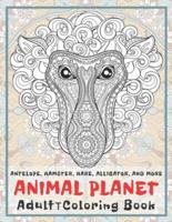 Animal Planet - Adult Coloring Book - Antelope, Hamster, Hare, Alligator, and More