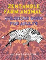 Zentangle Farm Animal - Coloring Book for Adults - Calf, Ram, Ox, Pig, Other