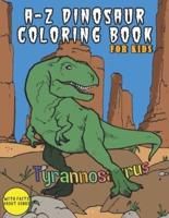 A to Z Dinosaur Coloring Book for Kids