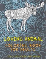 Loving Animal - Coloring Book for Adults - Gazella, Possum, Bunny, Bear, and More