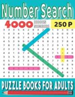 Number Search Puzzle Books for Adults