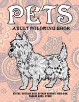Pets - Adult Coloring Book - Akitas, Russian Blue, Afghan Hounds, Pixie-Bob, Canaan Dogs, Other