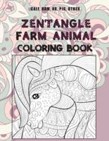 Zentangle Farm Animal - Coloring Book - Calf, Ram, Ox, Pig, Other