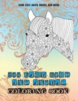 200 Farm Bird and Animal - Coloring Book - Cow, Сolt, Aries, Horse, and More