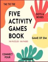 Five Activity Games Books for Kids and Teens