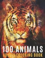 100 Animals Adults Coloring Book