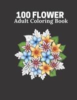 100 Flower Adult Coloring Book