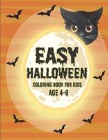 Easy Halloween Coloring Book for Kids Age 4-8