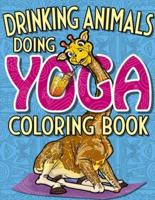 Drinking Animals Doing Yoga Coloring Book