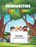 Handwriting Coloring Book Tracing Letters and Numbers