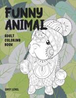 Adult Coloring Book Funny Animal - Easy Level