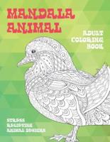 Adult Coloring Book Mandala Animal - Stress Relieving Animal Designs