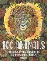 Mandala Coloring Books for Adults for Pens and Markers - 100 Animals