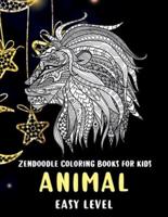 Zendoodle Coloring Books for Kids - Animal - Easy Level