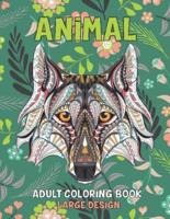 Adult Coloring Book Large Design - Animal