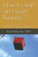 How to Start an Export Business ?