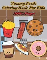 Yummy Foods Coloring Book for Kids