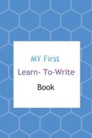 My First Learn to Write Book