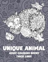Adult Coloring Books Unique Animal - Thick Lines
