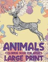 Coloring Book for Adults Large Print - Animals