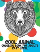 Coloring Book for Adults Cool Animal - Easy Level