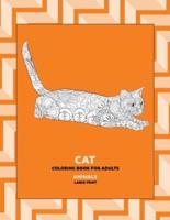 Coloring Book for Adults Large Print - Animals - Cat