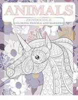Zendoodle Coloring Pencils and Markers - Animals