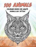 Coloring Books for Adults Mandala Easy Pattern - 100 Animals