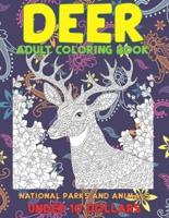 Adult Coloring Book National Parks and Animals - Under 10 Dollars - Deer