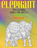 Zen Coloring Books for Adults - Animals - Easy Level - Elephant