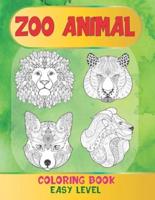 Zoo Animal Coloring Book - Easy Level