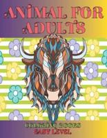Coloring Books Animal for Adults - Easy Level