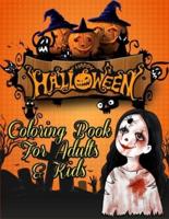 Happy Halloween Coloring Book for Adults & Kids
