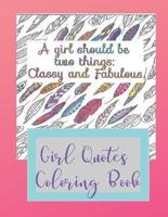Girl Quotes Coloring Book