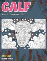 Adult Coloring Book Retro Style - Animals - Calf