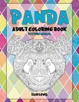 Adult Coloring Book Pattern Animal - Easy Level - Panda