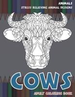Adult Coloring Book Stress Relieving Animal Designs - Animals - Cows
