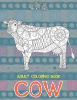 Adult Coloring Book Thick Lines - Animals - Cow