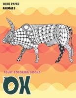 Adult Coloring Books Thick Paper - Animals - Ox