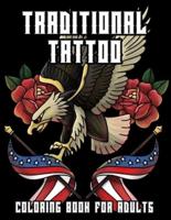 Traditional Tattoo Coloring Book For Adults
