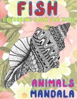 Mandala Colouring Book for Kids - Animals - Fish
