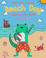 Rex the Lizard Beach Day Coloring Art Book