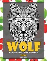 Malbücher Von Tieren Für Kinder - Grosse A4 - Tiere - Wolf
