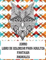 Libro De Colorear Para Adultos - Animales - Fantasía - Zorro