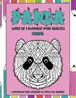 Livre De Coloriage Pour Adultes - Conceptions Pour Soulager Le Stress Des Animaux - Animal - Panda